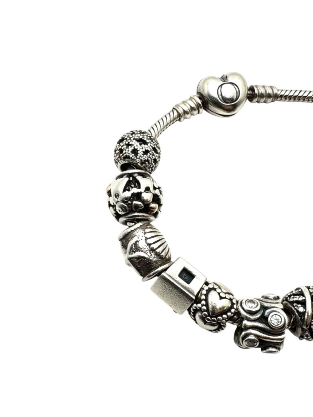 Pandora Sterling Silver Charm Bracelet 6.5" Loaded with Charms 42 Grams - Picture 2 of 4